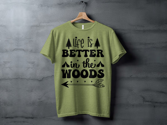 Life Is Better In The Woods With Arrow T-Shirt T-Shirt - Outdoor & Adventure Collection - Mile Marker 16 Gear by Cloud 16 Clothing Co.