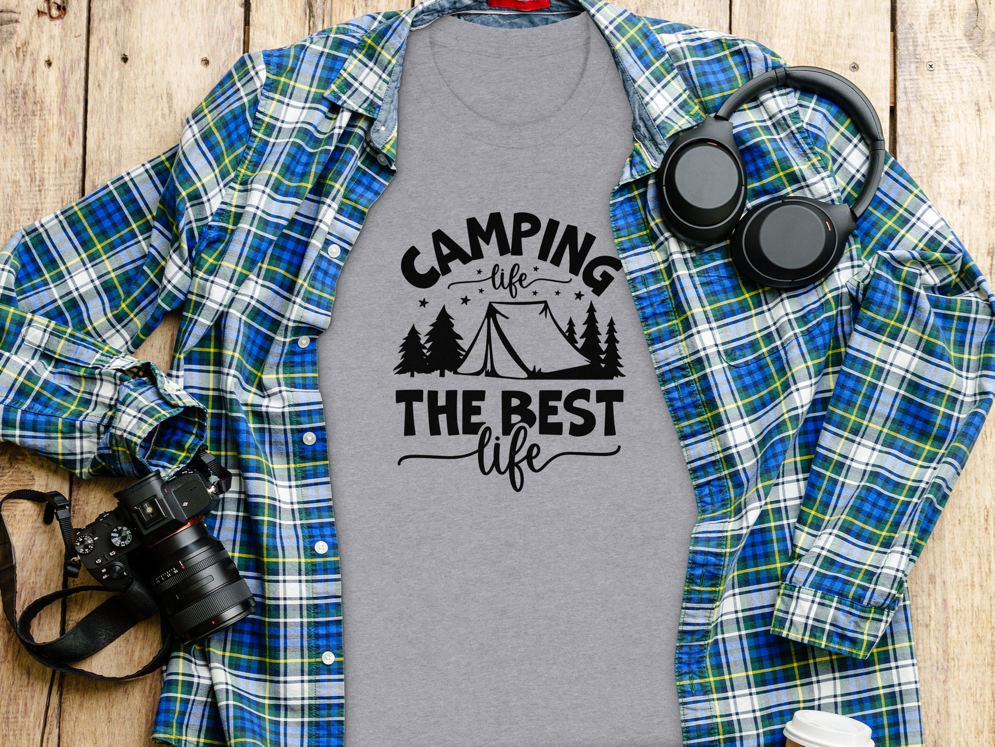Camping Life The Best Life Outdoor Adventure T-Shirt T-Shirt - Outdoor & Adventure Collection - Mile Marker 16 Gear by Cloud 16 Clothing Co.