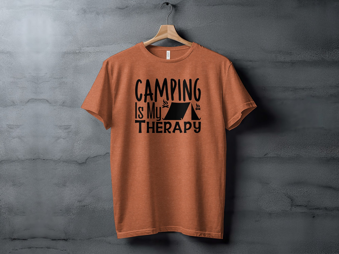 Camping Is My Therapy Tent Campfire Graphic T-Shirt T-Shirt - Outdoor & Adventure Collection - Mile Marker 16 Gear by Cloud 16 Clothing Co.