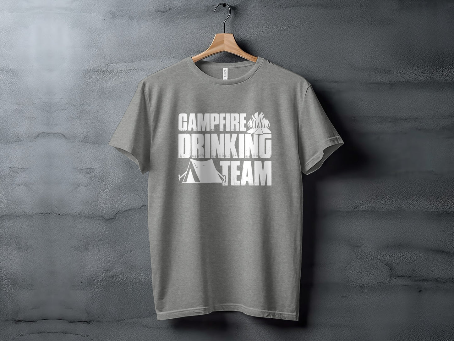 Campfire Drinking Team Tent Design Camping Adventure T-Shirt T-Shirt - Outdoor & Adventure Collection - Mile Marker 16 Gear by Cloud 16 Clothing Co.