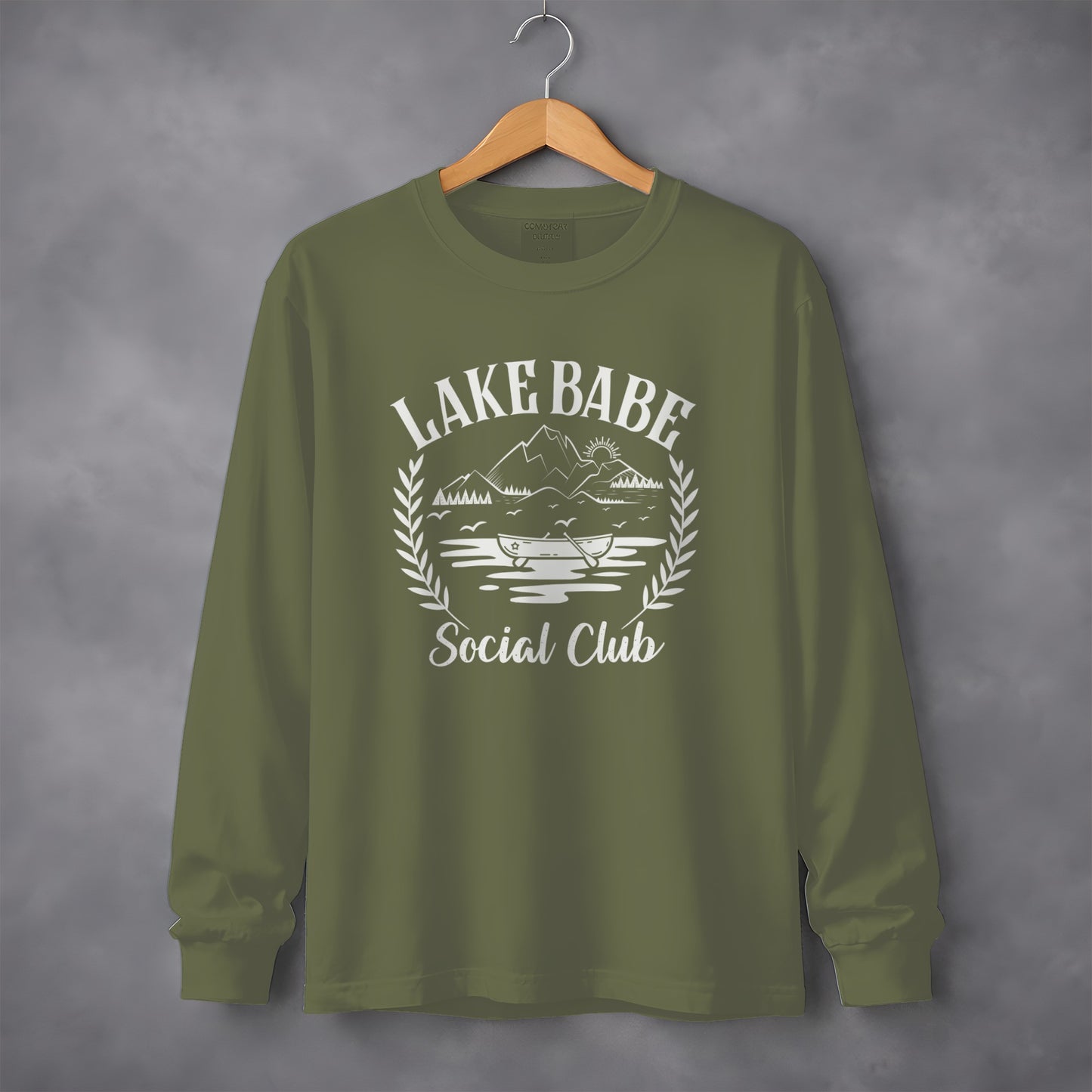 Lake Babe Social Club Vacation Outdoors Design Long Sleeve T-Shirt Long Sleeve Tee - Outdoor & Adventure Collection - Mile Marker 16 Gear by Cloud 16 Clothing Co.