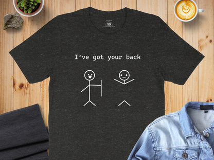 I've Got Your Back Stick Figure Graphic T-Shirt