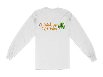 Scrappy Malone's Bar, Bar Logo Art, Irish Bar Sign, Shamrock Design, St Patricks Day Gift, Lucky Charm Bar Decor T-Shirt - Scrappy Malone's Bar 100-Proof Humor - Cloud 16 Clothing Co.