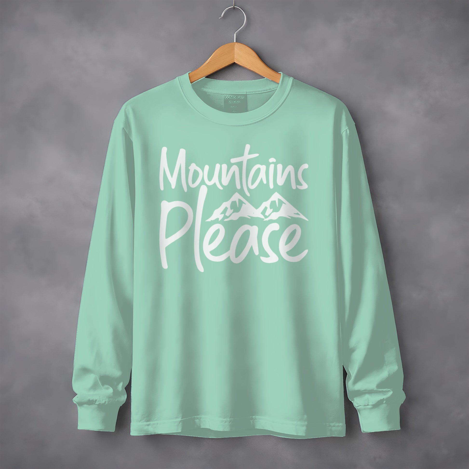 Mountains Please Graphic Long Sleeve Shirt product