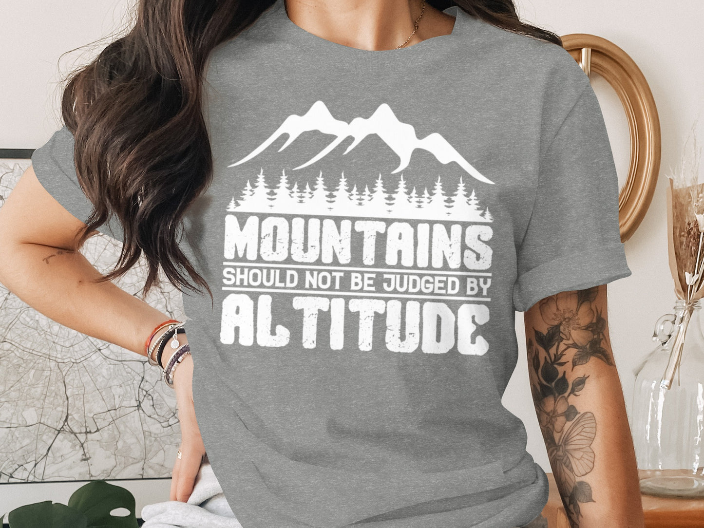 Mountains Should Not Be Judged By Altitude Quote T-Shirt T-Shirt - Outdoor & Adventure Collection - Mile Marker 16 Gear by Cloud 16 Clothing Co.