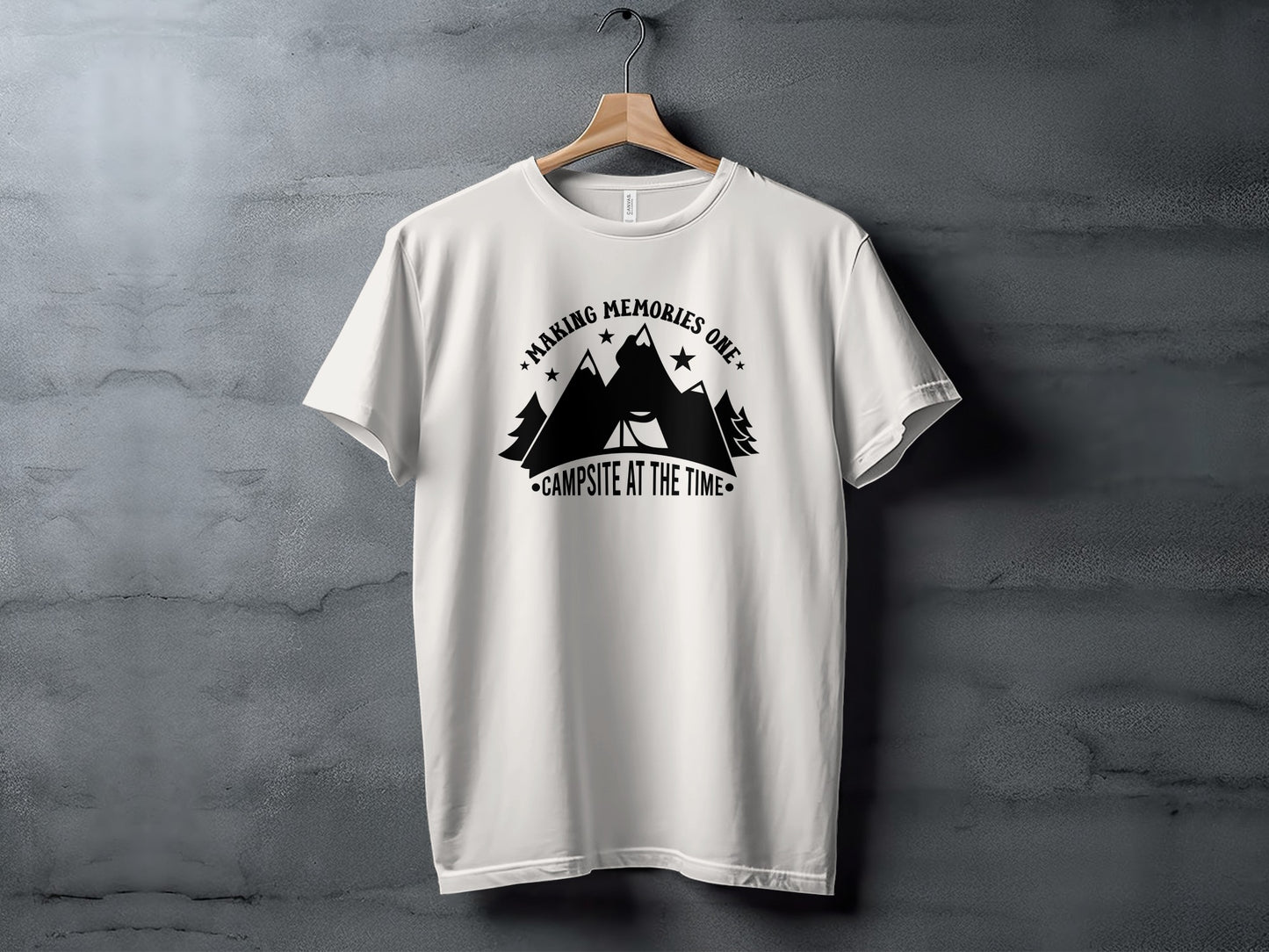 Making Memories One Campsite at the Time Graphic T-Shirt T-Shirt - Outdoor & Adventure Collection - Mile Marker 16 Gear by Cloud 16 Clothing Co.