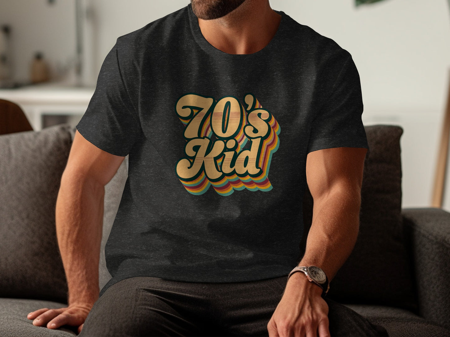 Retro 70's Kid Graphic Tee Groovy T-shirt Product