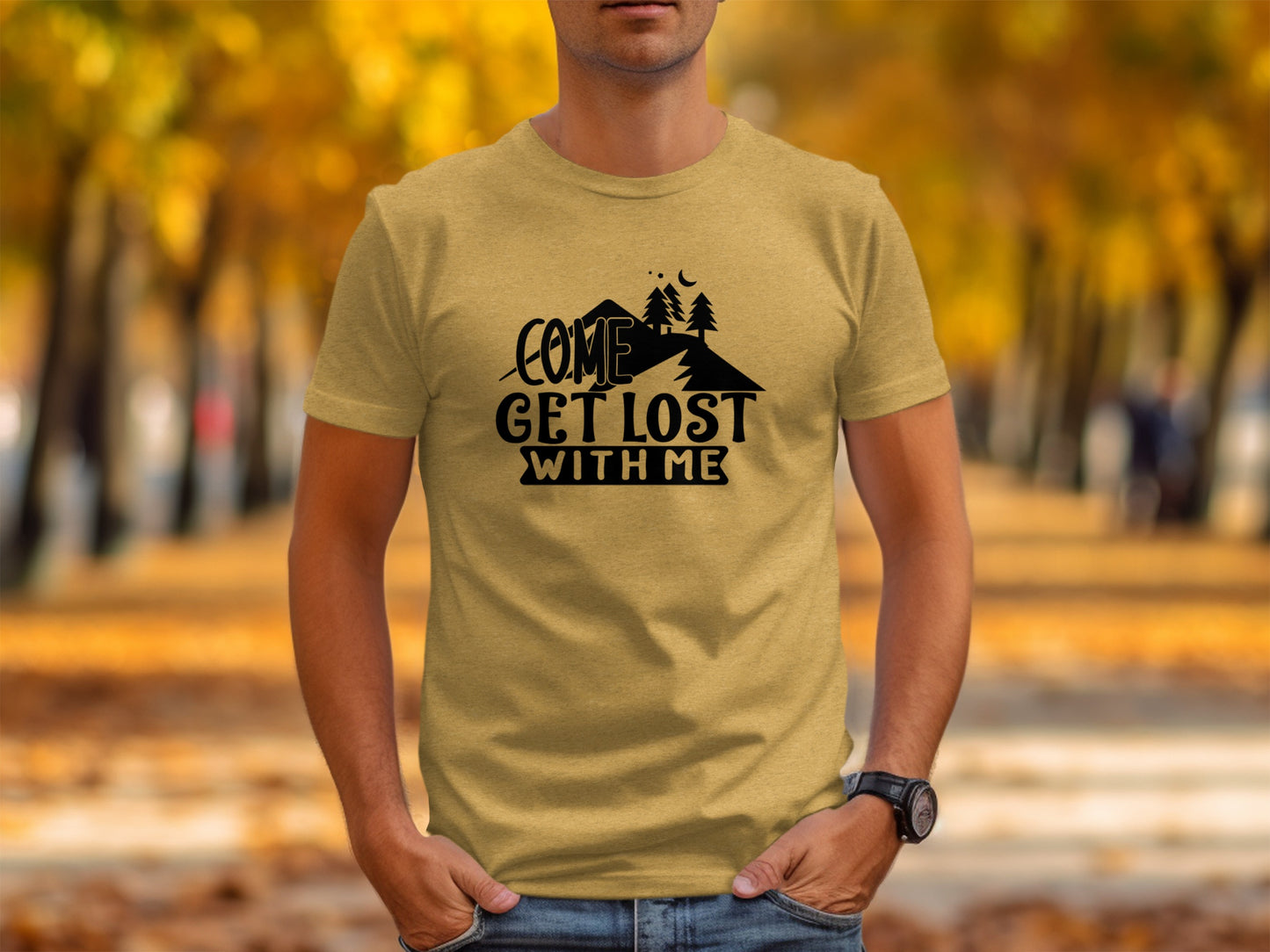 Come Get Lost With Me Mountains and Trees Graphic T-Shirt T-Shirt - Outdoor & Adventure Collection - Mile Marker 16 Gear by Cloud 16 Clothing Co.