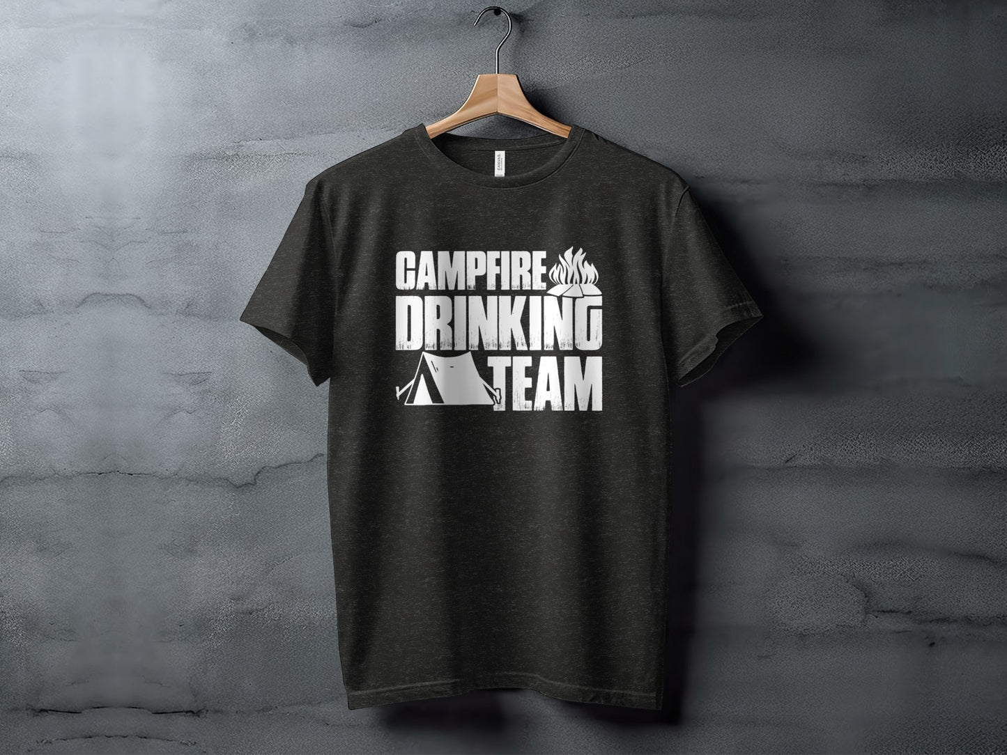 Campfire Drinking Team Tent Design Camping Adventure T-Shirt T-Shirt - Outdoor & Adventure Collection - Mile Marker 16 Gear by Cloud 16 Clothing Co.