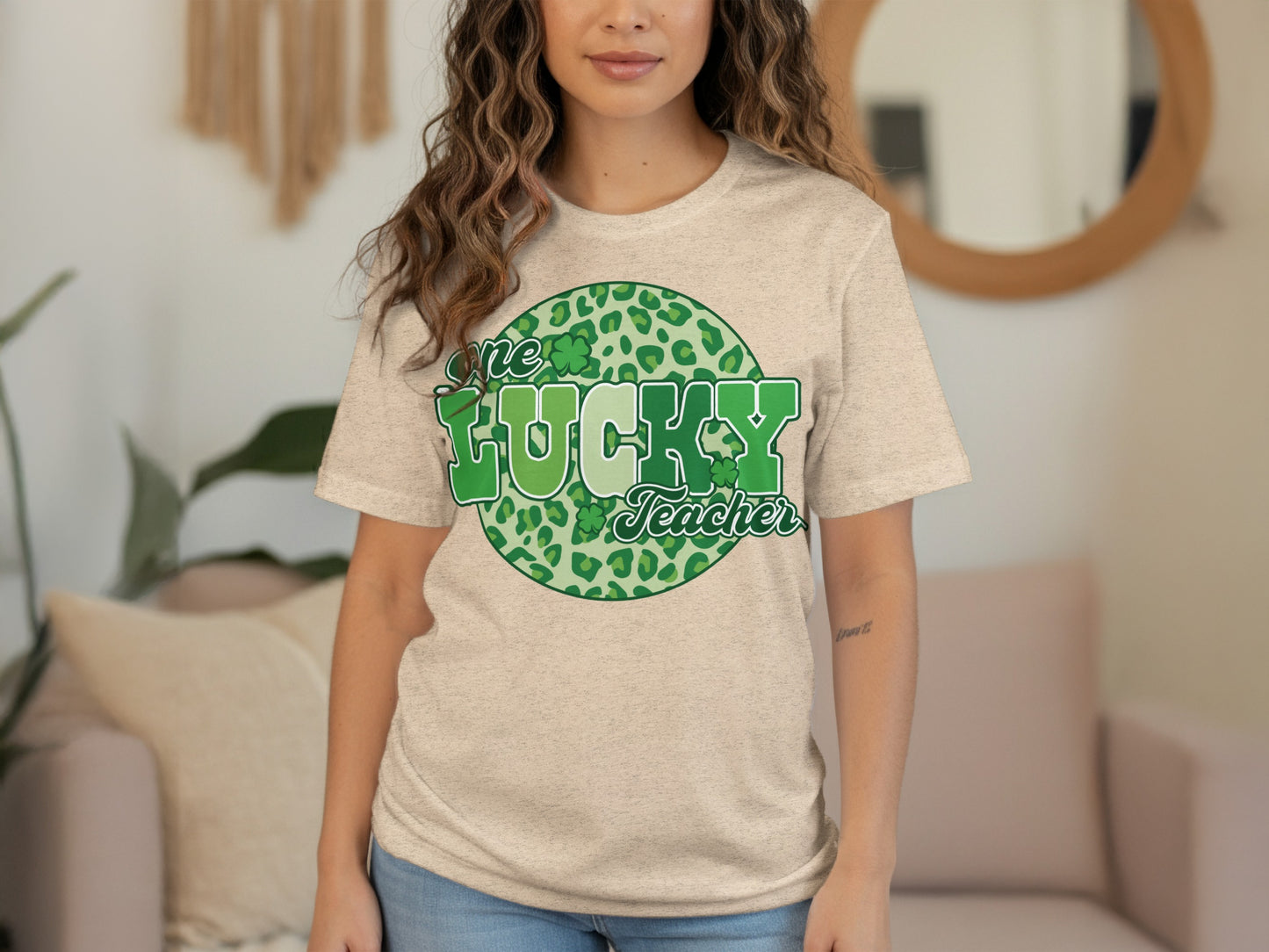 One Lucky Teacher Graphic Tee Perfect for Educators