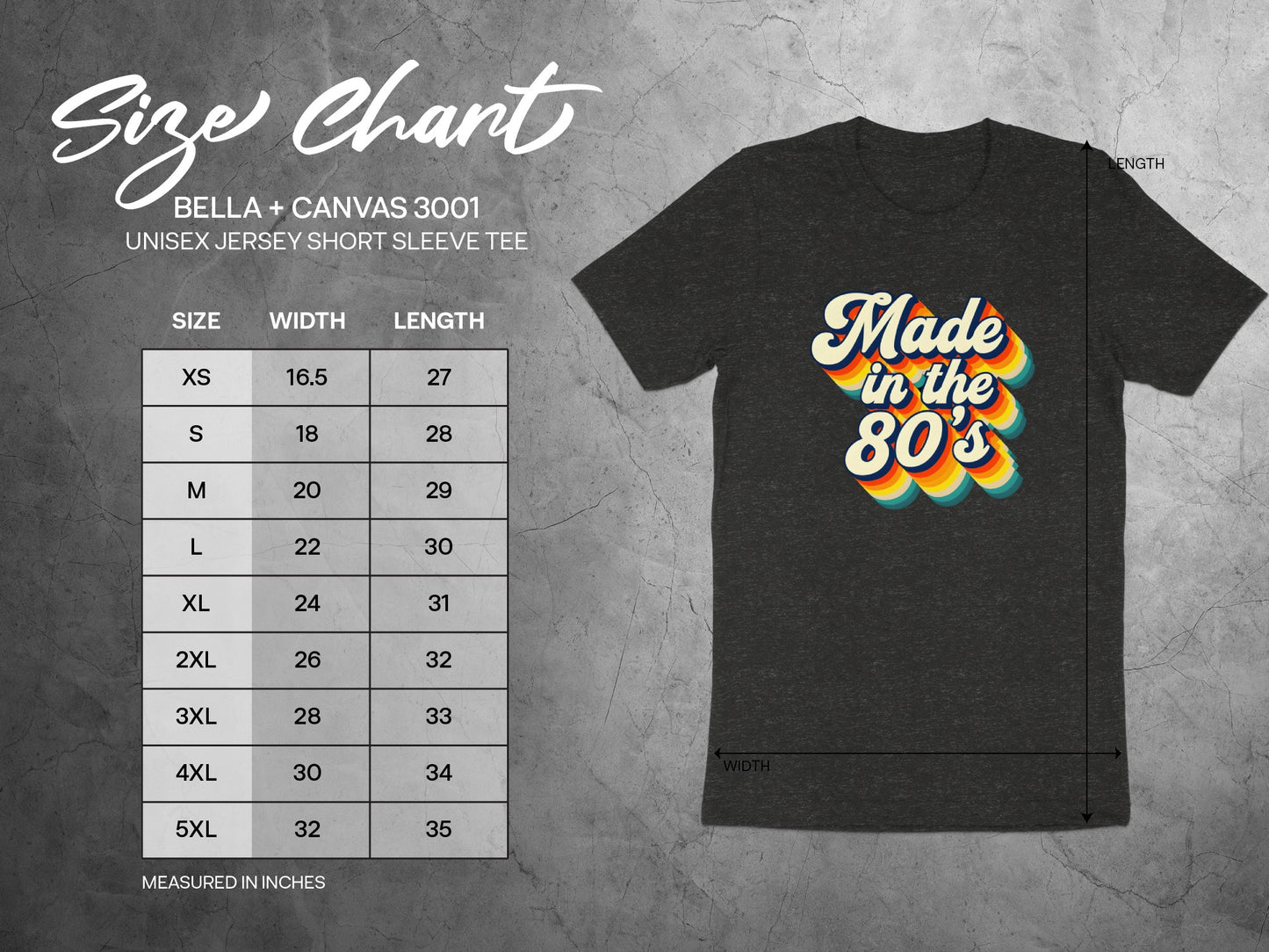 Made in the 80's Bella + Canvas 3001 Unisex Jersey Shirt