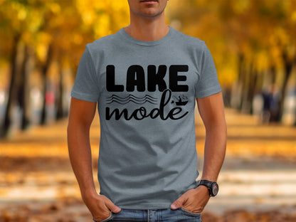Lake Mode With Fishing Design Graphic Great Outdoors T-Shirt T-Shirt - Outdoor & Adventure Collection - Mile Marker 16 Gear by Cloud 16 Clothing Co.