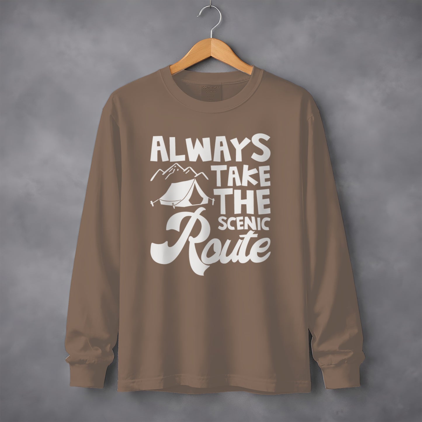 Always Take The Scenic Route Camping Shirt Product