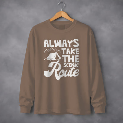Always Take The Scenic Route Camping Shirt Product