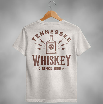 Tennessee Whiskey Bottle Since 1866 Graphic T-Shirt T-shirt - Scrappy Malone's Bar 100-Proof Humor - Cloud 16 Clothing Co.