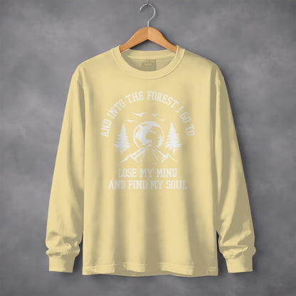 Into The Forest Design Lose My Mind Find My Soul Long Sleeve T-Shirt Long Sleeve Tee - Outdoor & Adventure Collection - Mile Marker 16 Gear by Cloud 16 Clothing Co.