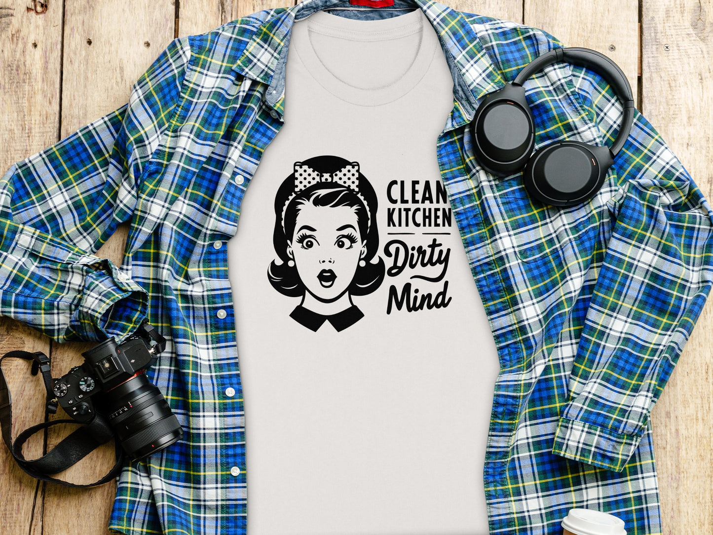 Clean Kitchen Dirty Mind Graphic T-Shirt for Sale