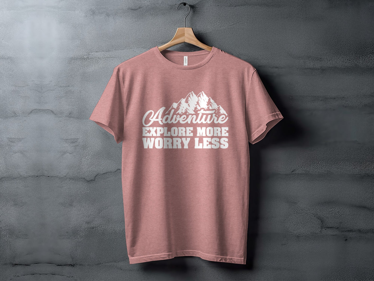 Adventure Explore More Worry Less Mountain Graphic T-Shirt T-Shirt - Outdoor & Adventure Collection - Mile Marker 16 Gear by Cloud 16 Clothing Co.
