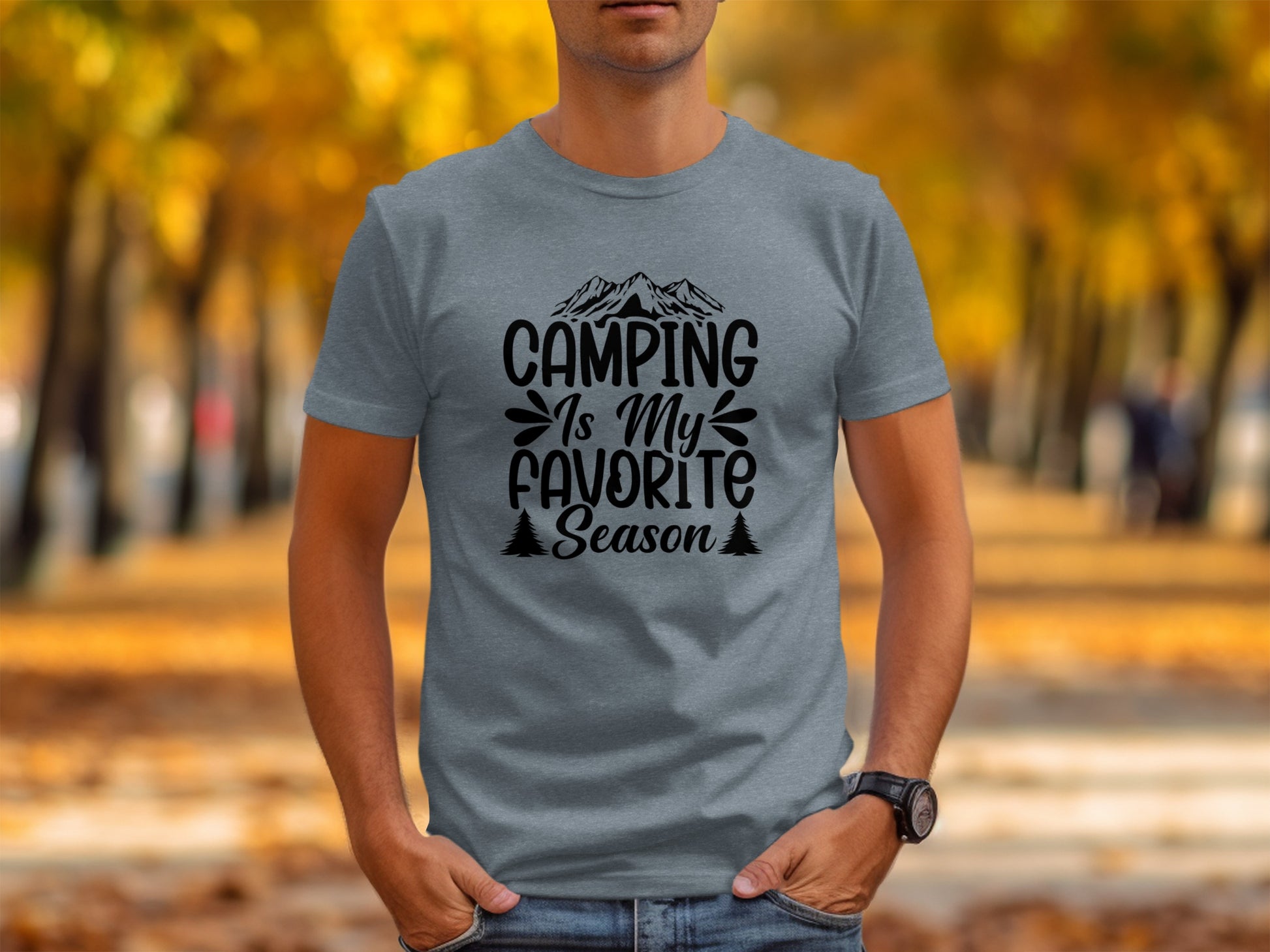 Camping Is My Favorite Season Graphic Outdoor Adventure T-Shirt T-Shirt - Outdoor & Adventure Collection - Mile Marker 16 Gear by Cloud 16 Clothing Co.
