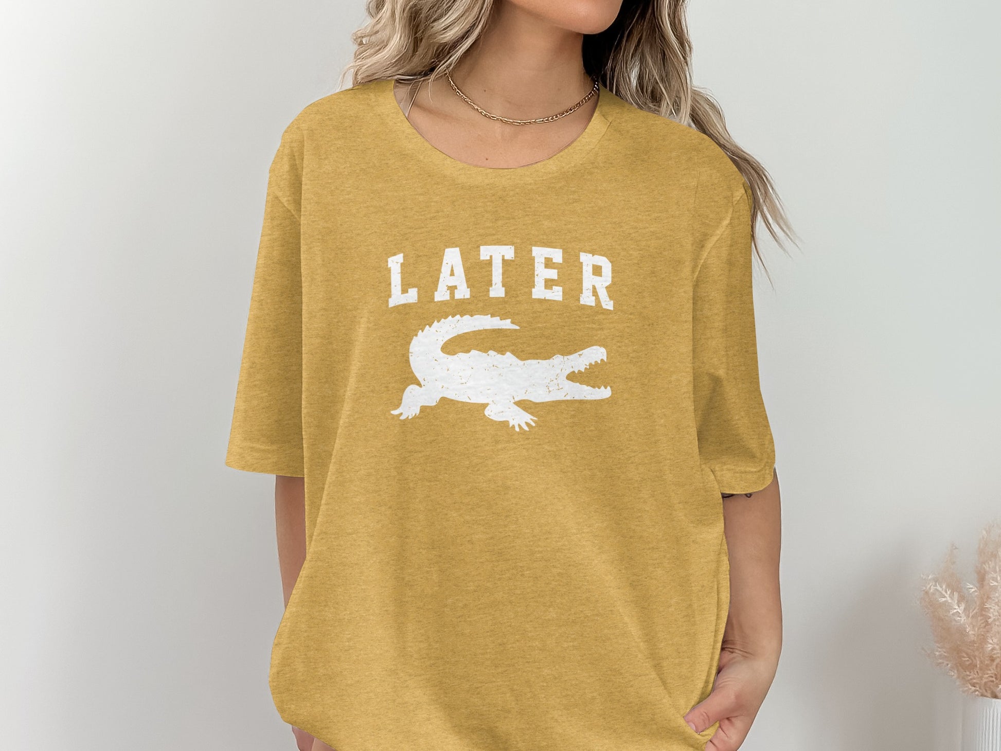 Later Alligator Graphic Tee Shirt Casual Style