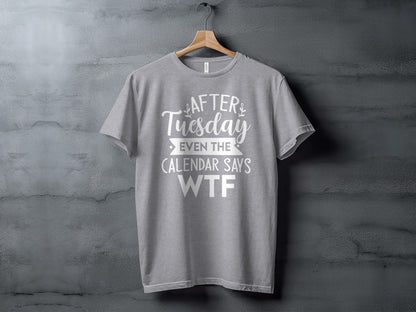 After Tuesday Even the Calendar Says WTF T-shirt