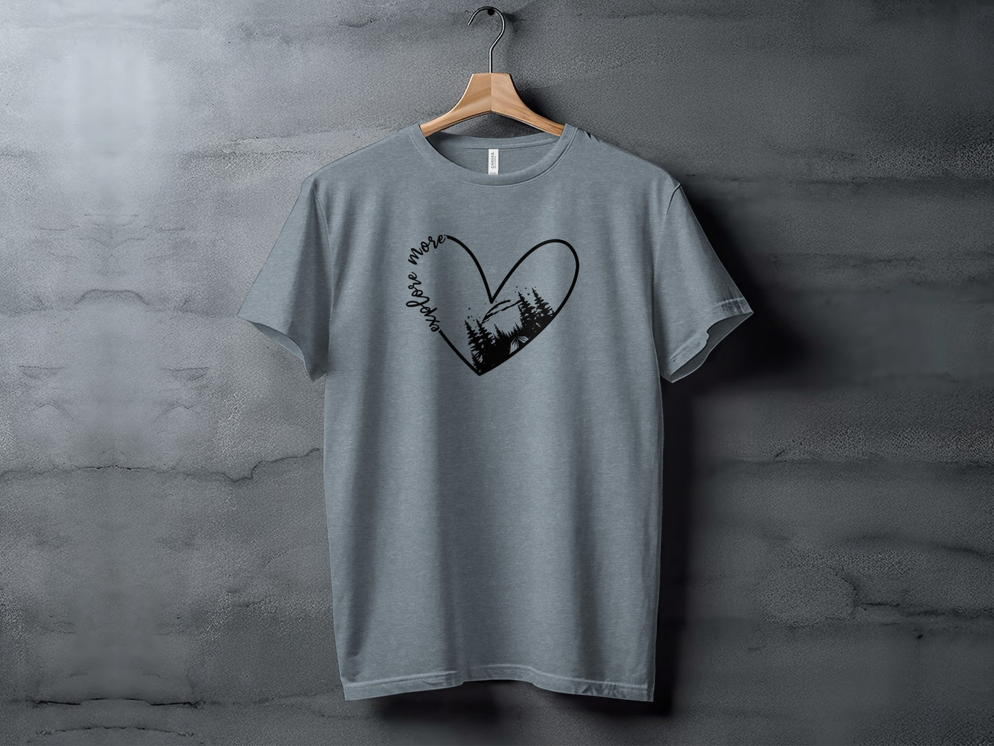 Explore More In Nature Heart Forest Camping T-Shirt T-Shirt - Outdoor & Adventure Collection - Mile Marker 16 Gear by Cloud 16 Clothing Co.