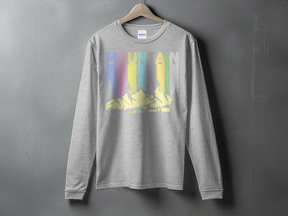 Colorful Mountain Graphic Long Sleeve Shirt product