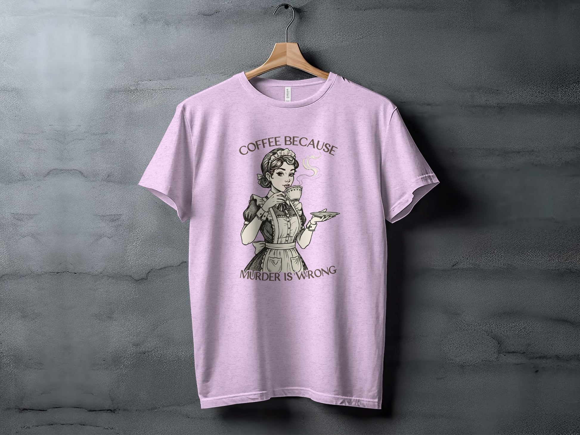Coffee Because Murder Is Wrong Graphic Tee Shirt