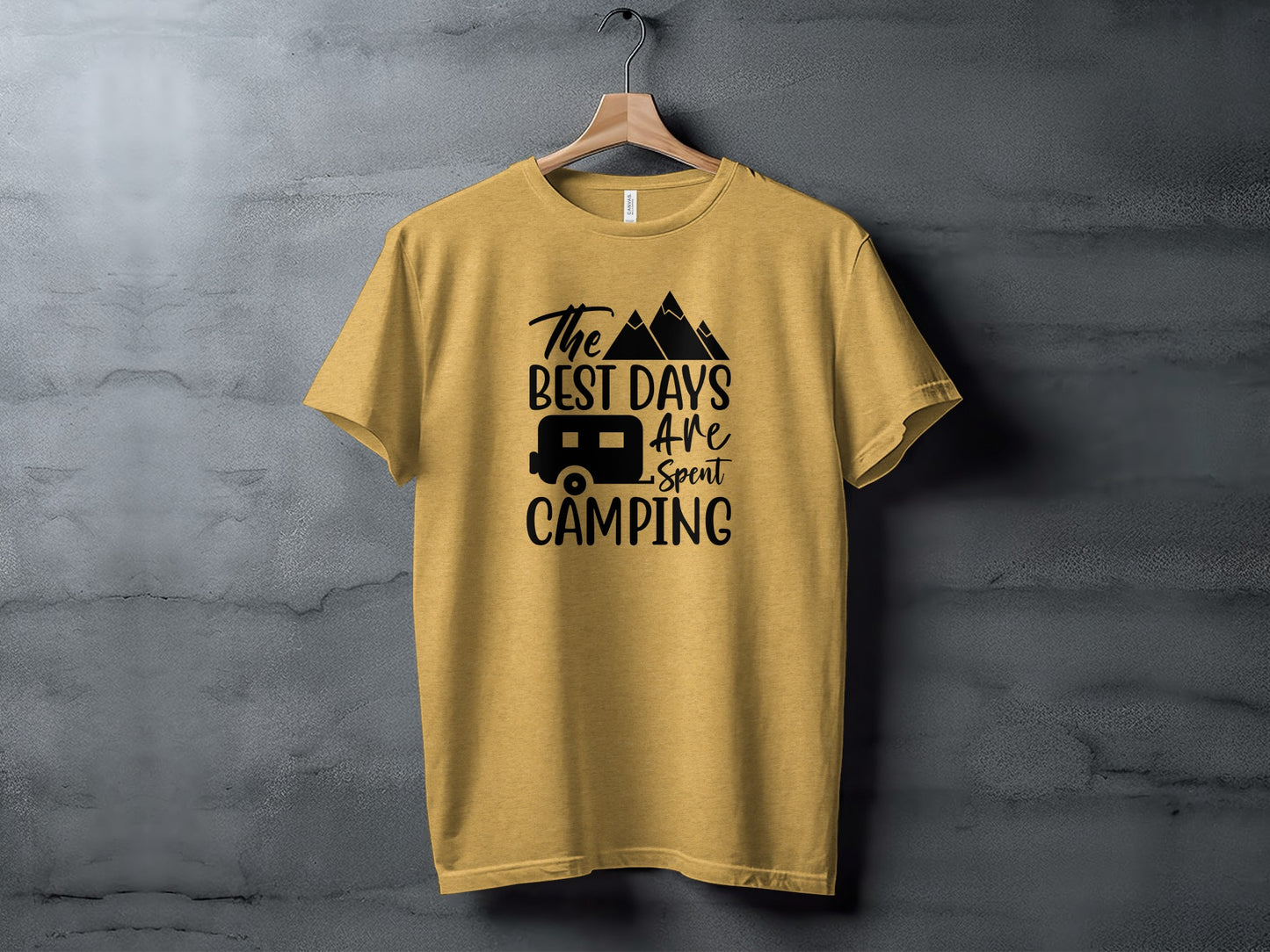 The Best Days Are Spent Camping Graphic Design T-Shirt T-Shirt - Outdoor & Adventure Collection - Mile Marker 16 Gear by Cloud 16 Clothing Co.