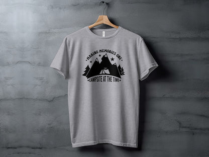 Making Memories One Campsite at the Time Graphic T-Shirt T-Shirt - Outdoor & Adventure Collection - Mile Marker 16 Gear by Cloud 16 Clothing Co.