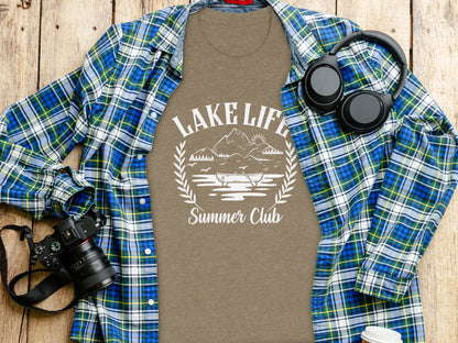 Lake Life Summer Club Boat Sunset Design Great Gift T-Shirt T-Shirt - Outdoor & Adventure Collection - Mile Marker 16 Gear by Cloud 16 Clothing Co.