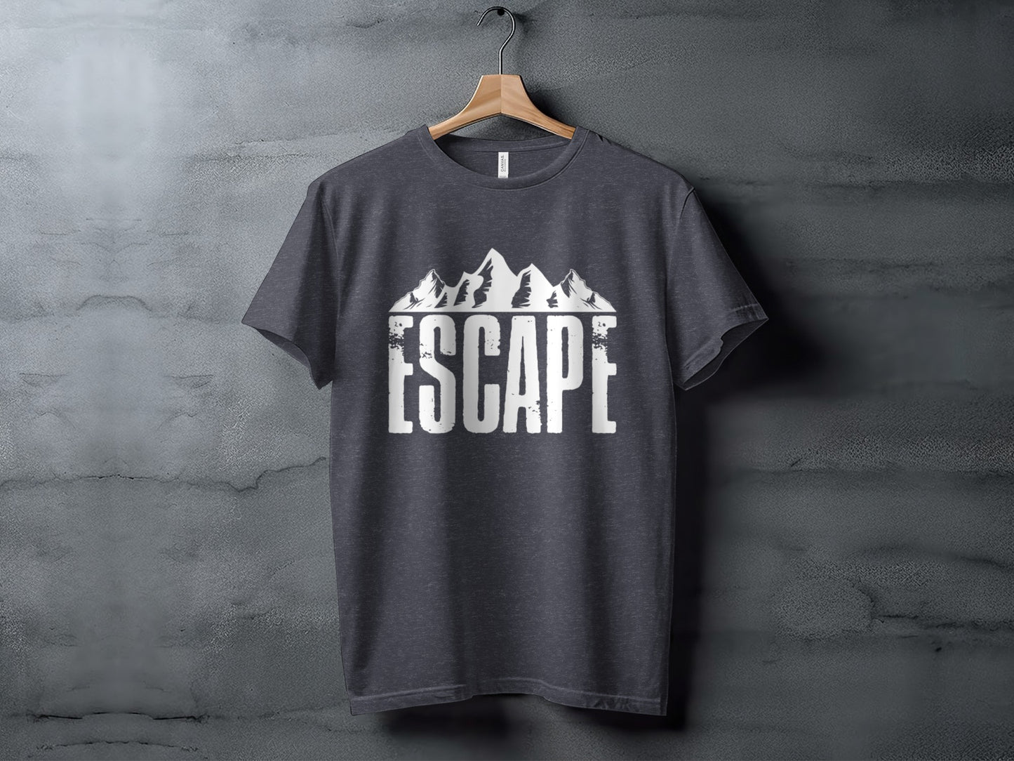 Escape Into The Mountains Outdoor Adventure Design T-Shirt T-Shirt - Outdoor & Adventure Collection - Mile Marker 16 Gear by Cloud 16 Clothing Co.
