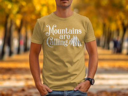 Mountains Are Calling And I Must Go Graphic Design T-Shirt T-Shirt - Outdoor & Adventure Collection - Mile Marker 16 Gear by Cloud 16 Clothing Co.