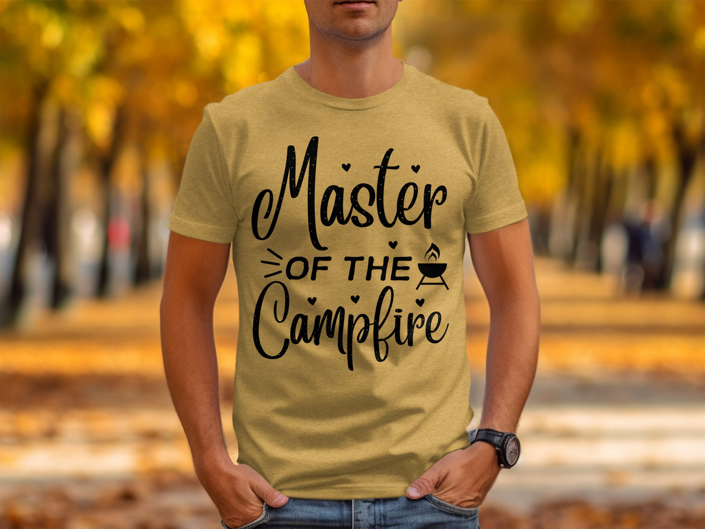 Master of The Campfire Design With Hearts T-Shirt T-Shirt - Outdoor & Adventure Collection - Mile Marker 16 Gear by Cloud 16 Clothing Co.