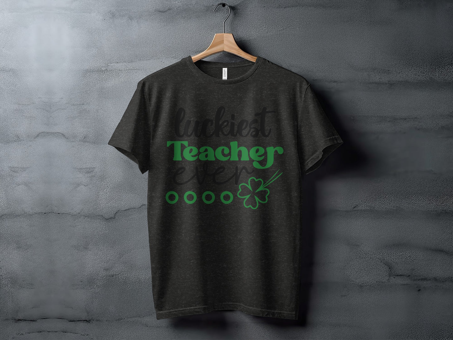 Luckiest Teacher Ever Four Leaf Clover T-Shirt
