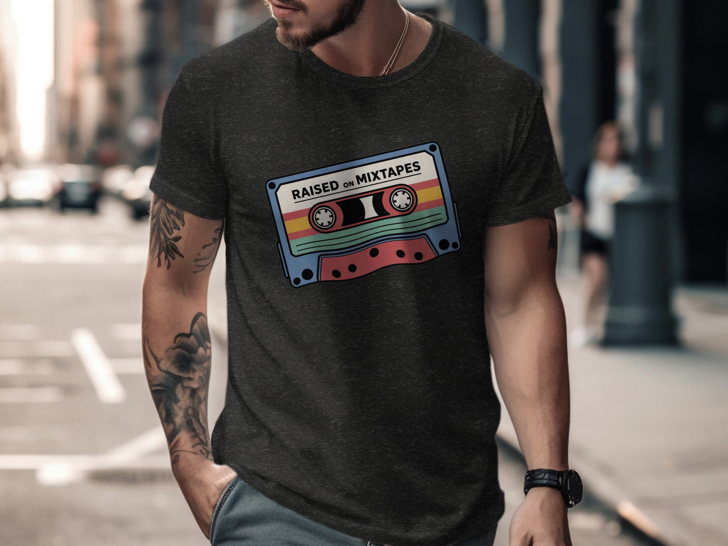 Raised on Mixtapes Graphic T-Shirt Retro Style Tee