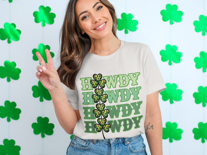 Howdy Shamrock Themed Shirt for St. Patrick's Day