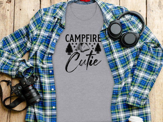 Campfire Cutie Tent Arrowheads Stars T-Shirt T-Shirt - Outdoor & Adventure Collection - Mile Marker 16 Gear by Cloud 16 Clothing Co.