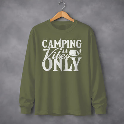 Camping Vibes Only Graphic Long Sleeve Shirt