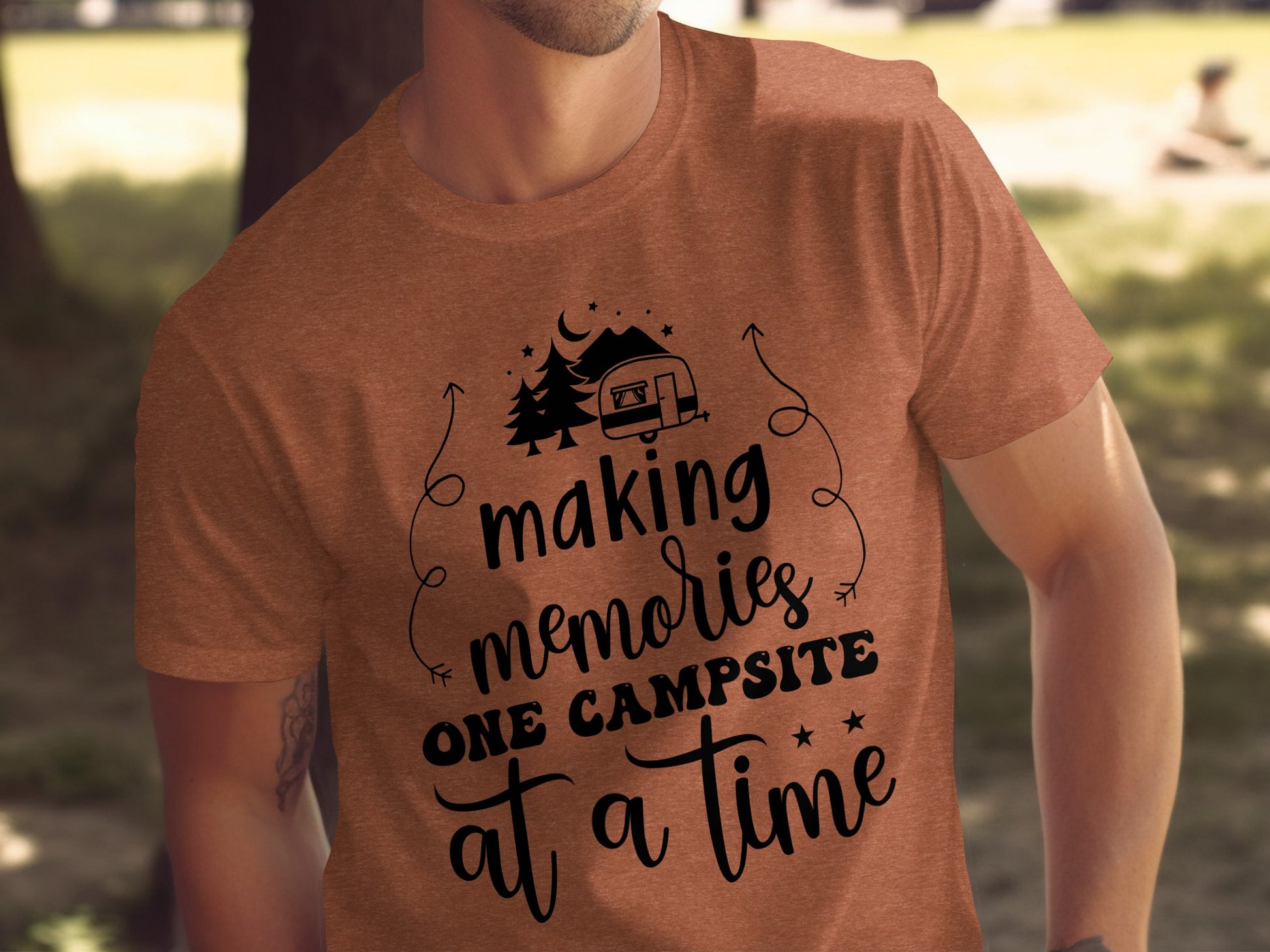 Making Memories One Campsite At A Time Camping T-Shirt T-Shirt - Outdoor & Adventure Collection - Mile Marker 16 Gear by Cloud 16 Clothing Co.