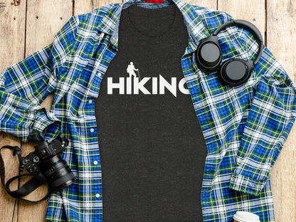 Hiking Above the Word Hiking Design Graphic T-Shirt T-Shirt - Outdoor & Adventure Collection - Mile Marker 16 Gear by Cloud 16 Clothing Co.