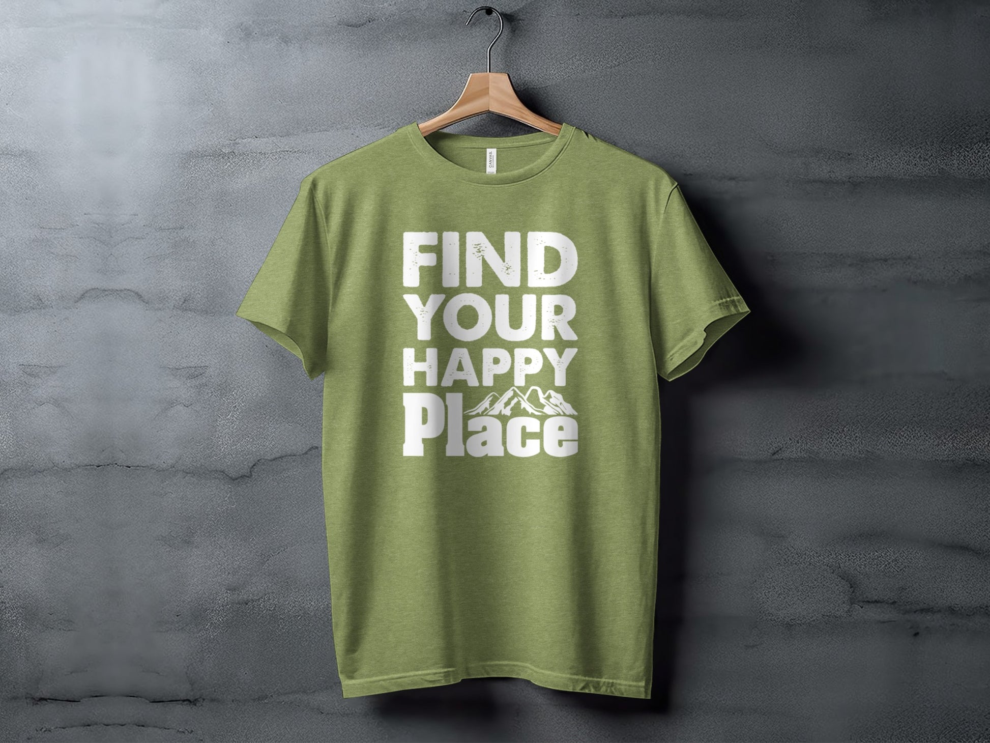 Find Your Happy Place with Mountain T-Shirt T-Shirt - Outdoor & Adventure Collection - Mile Marker 16 Gear by Cloud 16 Clothing Co.
