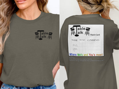 Table Talk Graphic Tee Where Me's and You's Meet