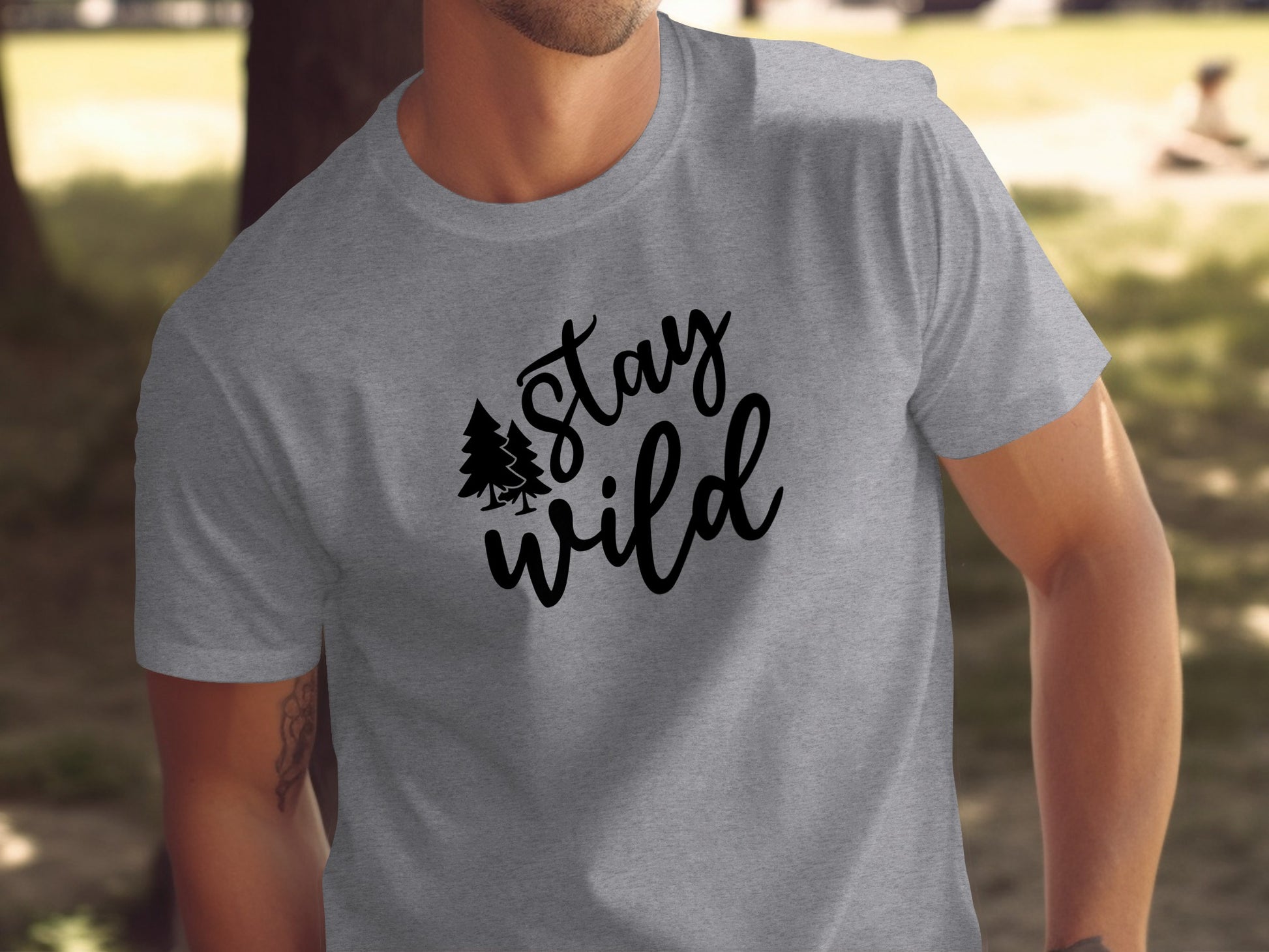 Stay Wild Forest Design Great Outdoors Adventure T-Shirt T-Shirt - Outdoor & Adventure Collection - Mile Marker 16 Gear by Cloud 16 Clothing Co.