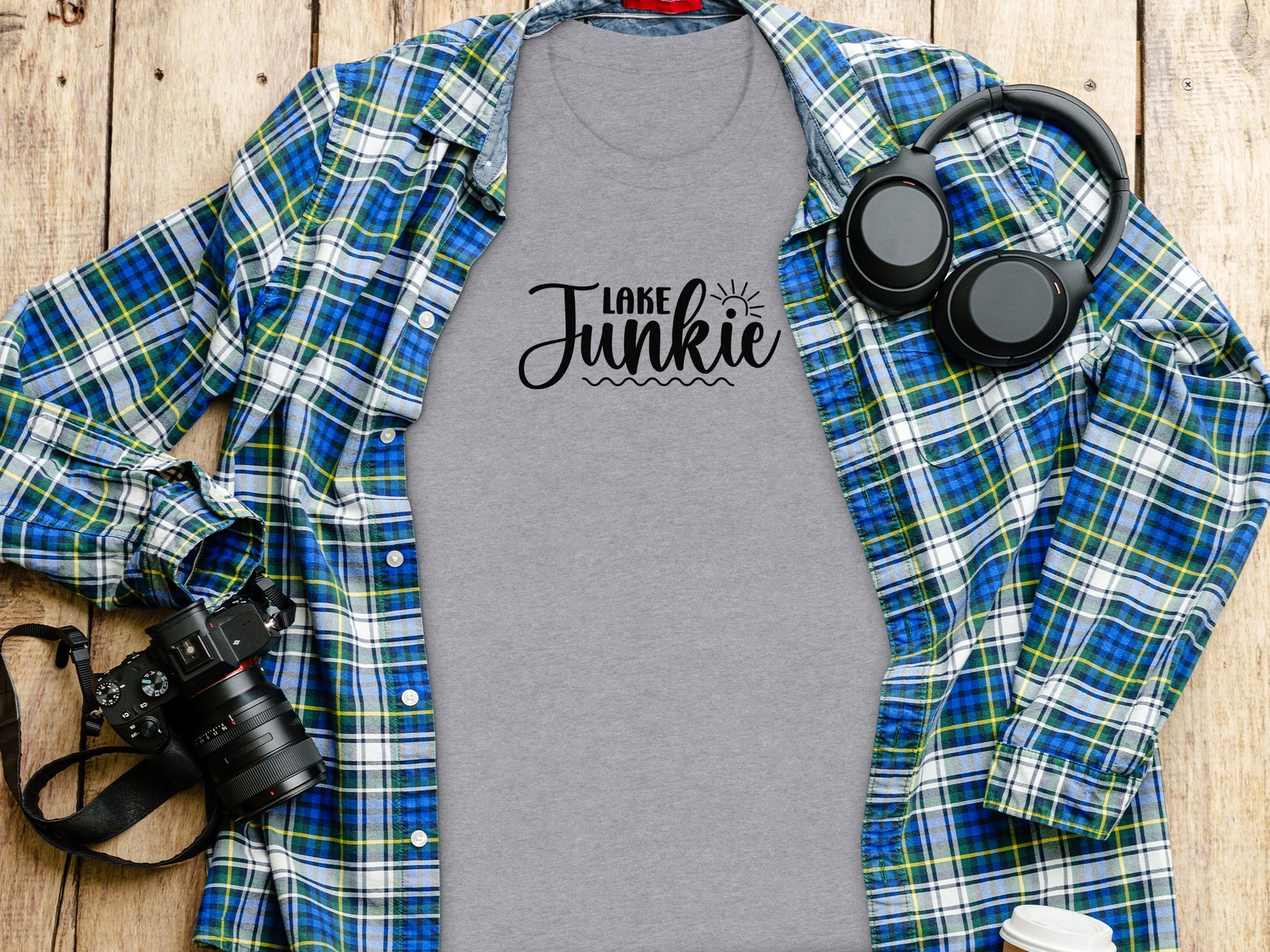 Lake Junkie Graphic for Lovers of Water Activities T-Shirt T-Shirt - Outdoor & Adventure Collection - Mile Marker 16 Gear by Cloud 16 Clothing Co.