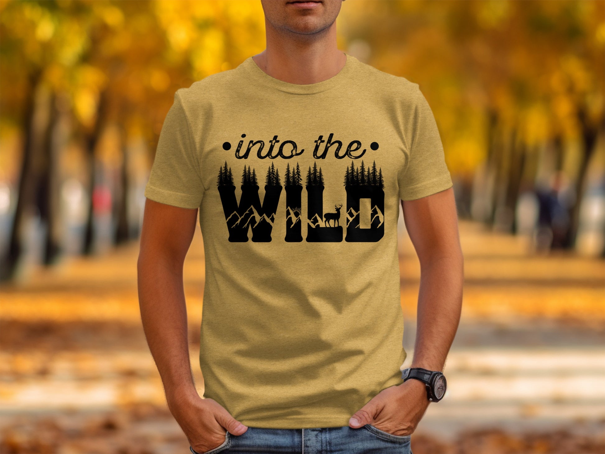 Into The Wild Outdoor Adventure Nature Inspired Graphic T-Shirt T-Shirt - Outdoor & Adventure Collection - Mile Marker 16 Gear by Cloud 16 Clothing Co.