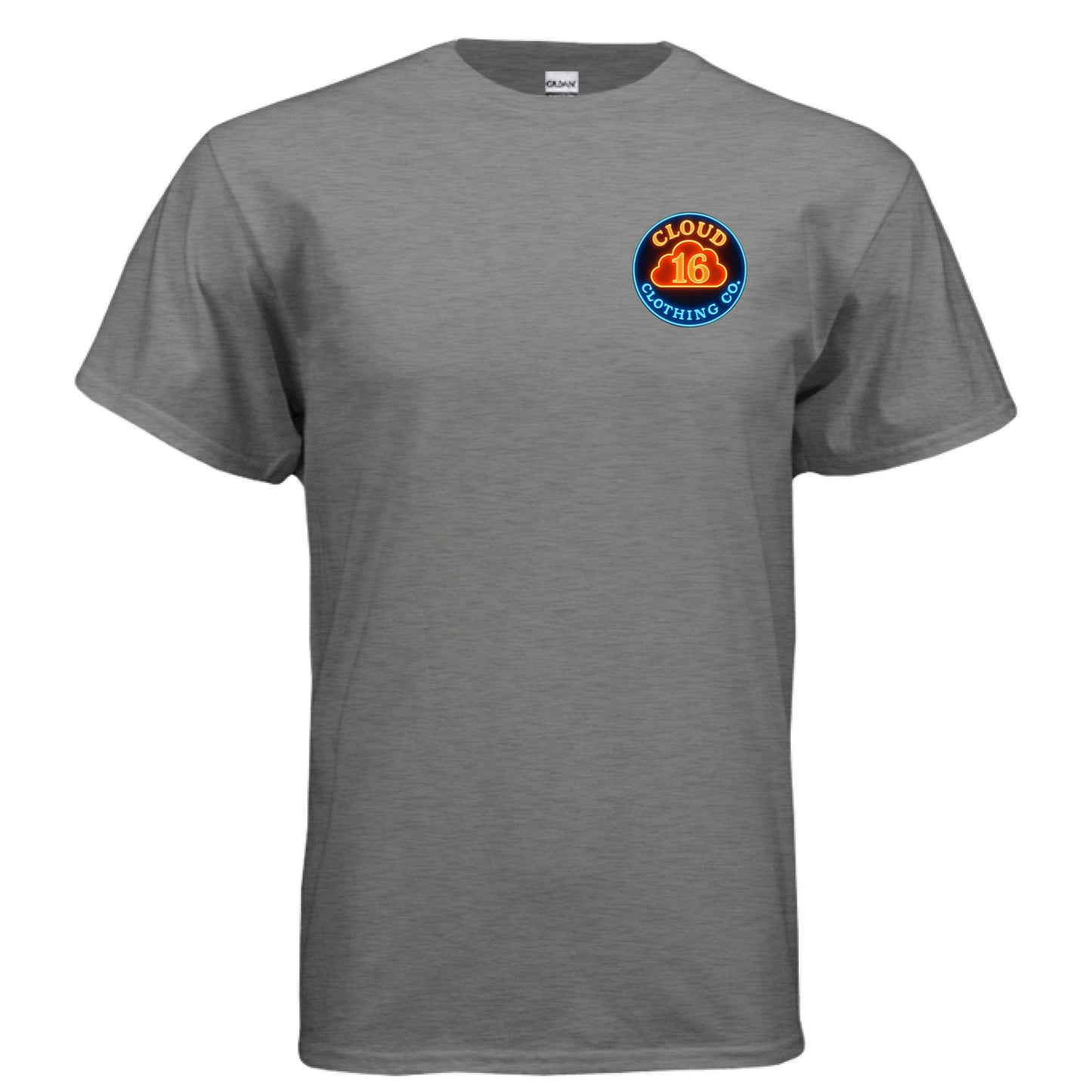 GRAPHITE HEATHER Front/Back Print - FRONT