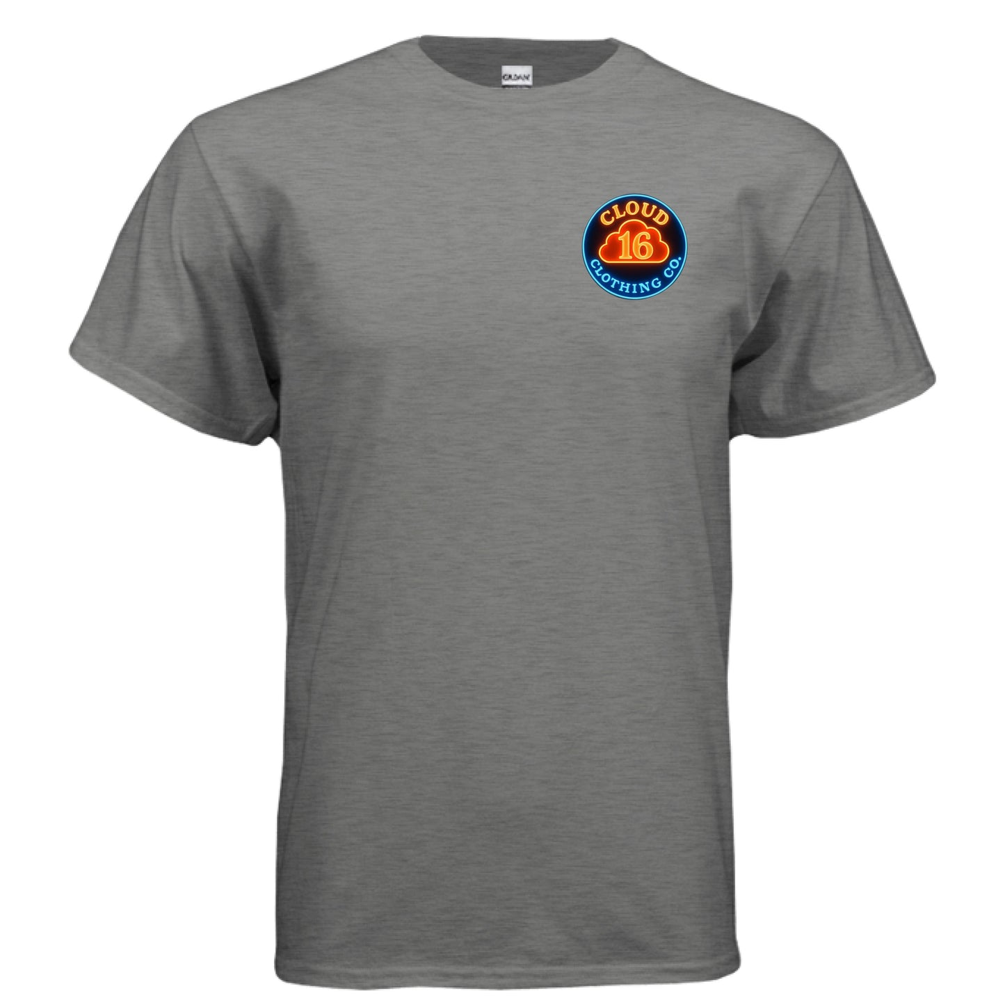 GRAPHITE HEATHER Front/Back Print - FRONT